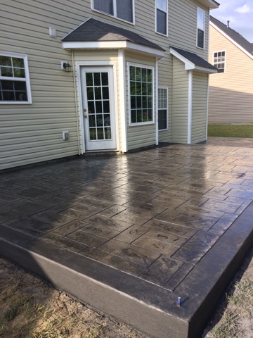 Stamped concrete project in Charlotte nc